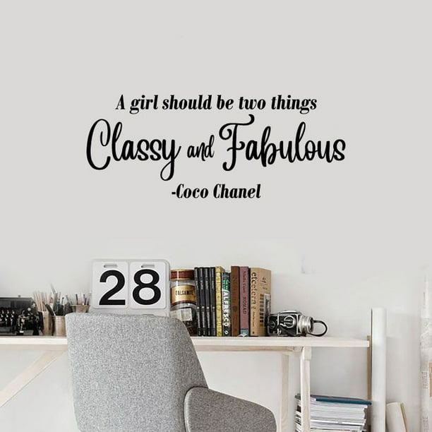 Inspiration Wall Sticker A Girl Should Be Two Things Quote Room Removable Decor